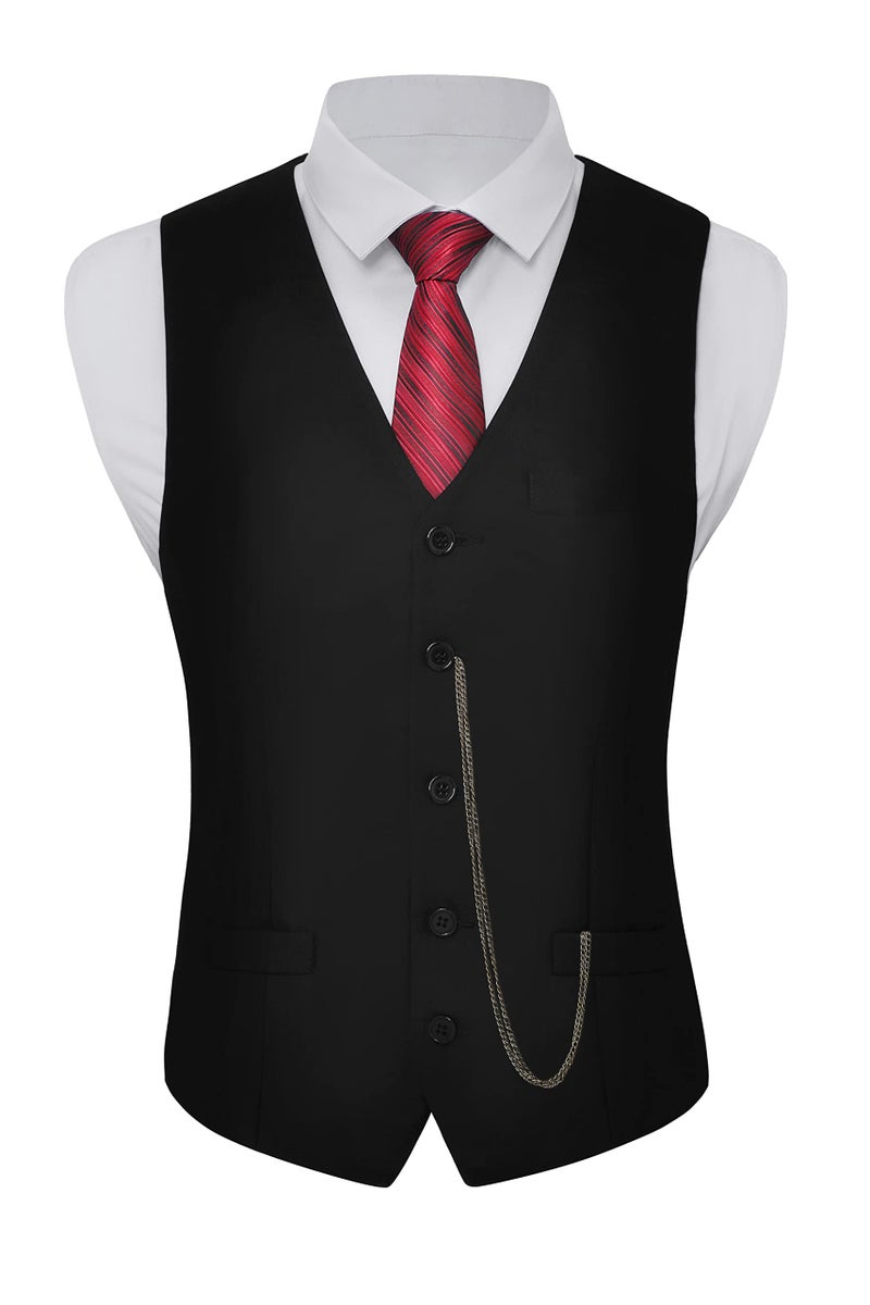 BABEYOND 1920s Mens Costume, Gatsby Gangster Costume Accessories Set For Men, 1920s Mens Outfit with Fedora Hat Vintage Vest Bowtie Pocket Watch Armbands - Image 3